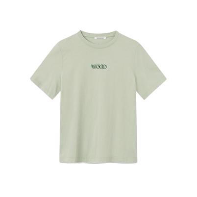 Wood Wood Alma Logo T-shirt Light Green Shop Online Hos Blossom